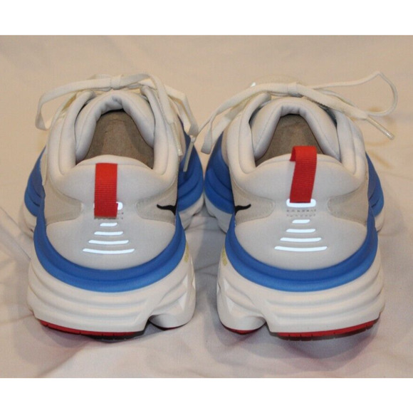 NIB Hoka One Men's Bondi‎ 8 Running Sneakers BVR WHITE BLUE SZ 10 NEW - Picture 5 of 6